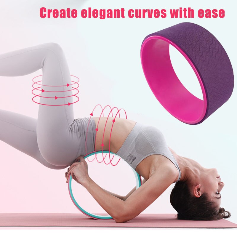 Yoga Wheel Comfortable Yoga Prop Wheel Back Bends Stretching Training Accessories