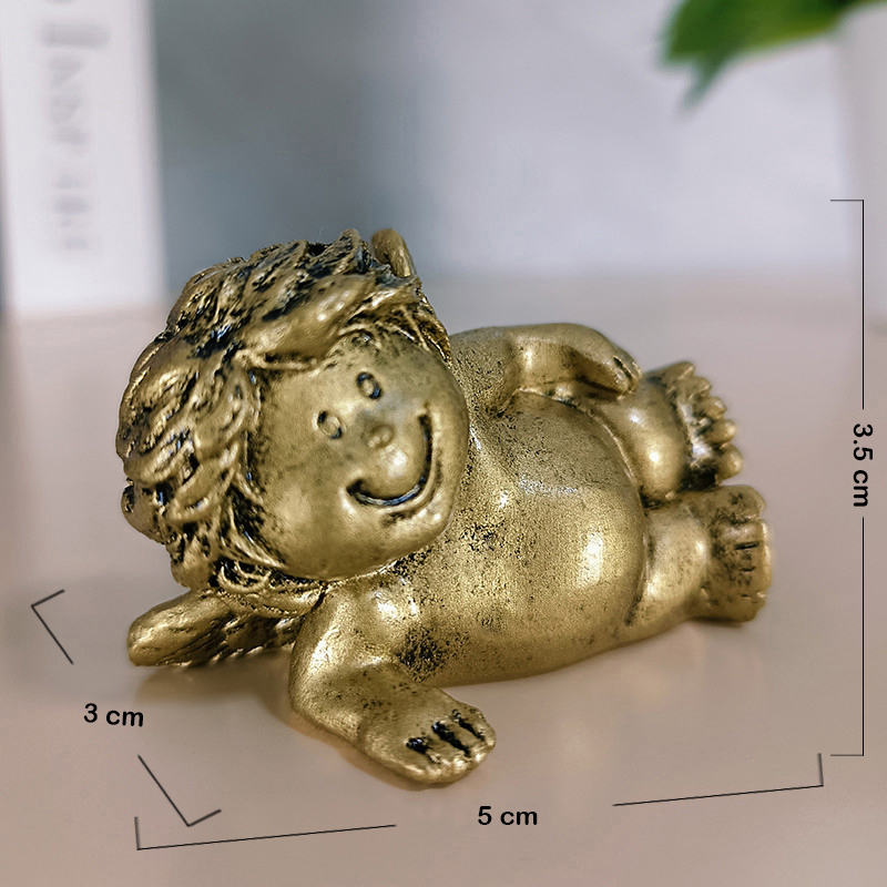 Figuras de ángeles blancos, adornos, de la suerte, estatuas de ángeles de hadas bonitas, escultura moderna, decoración del hogar para boda: plum