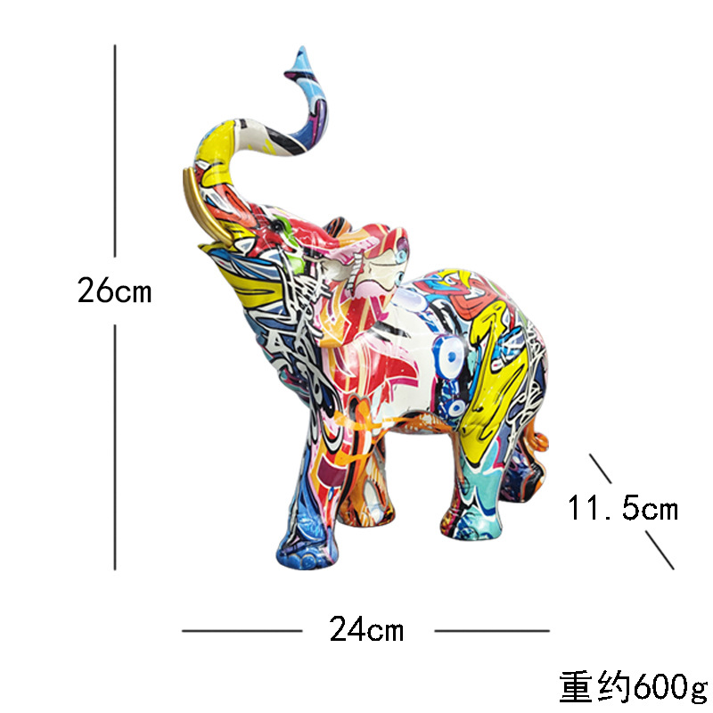 home decor dazzle elephant decoration, living room, lobby, wine cabinet table top, modern arts and crafts decoration: Large style 1