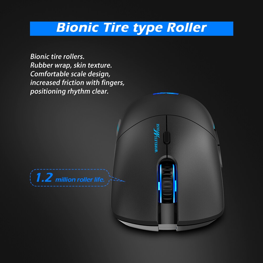 2.4G bezprzewodowa mysz mysz do gier 6 przycisk wyciszenia 3600DPI ergonomiczne myszy na laptopa Macbook PC pod mysz do gier