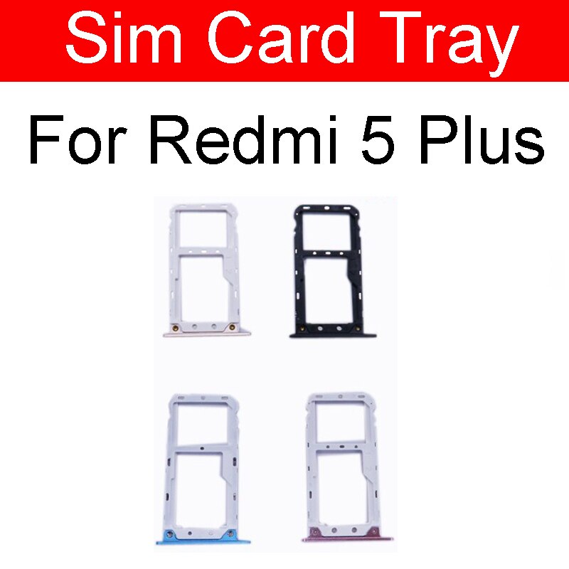Mikro Sim Karte Tablett Halfter Für Xiaomi Redmi 5 Plus 5 + 5 Plus Mikro SD Leser Sim Karte Slot biegen Kabel Ersatz Reparatur Teile