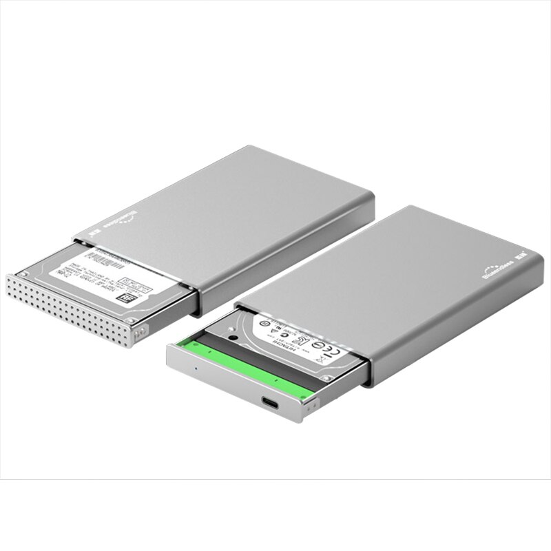 Blå endeløs 2.5 tommers aluminium hdd boks ssd hd ekstern harddisk sata til usb harddisk boks boks til 9.5mm 15mm hdd boks