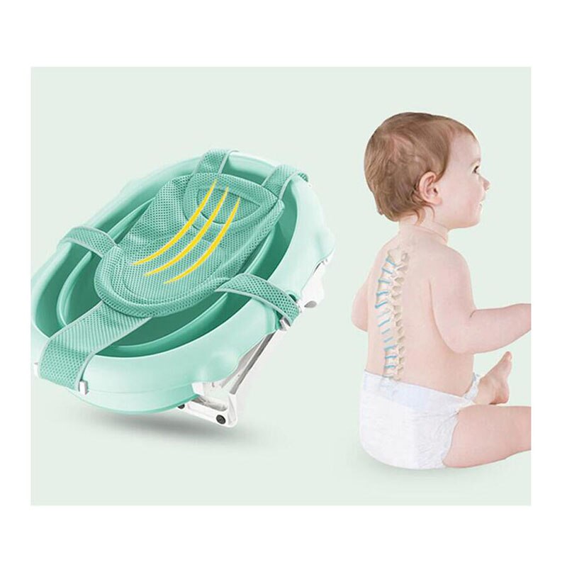 Baby Adjustable Infant Cross Shaped Slippery Bath Net Antis Kid Bathtub Shower Cradle Bed Seat Net And Ring cloth Home Mat Seat