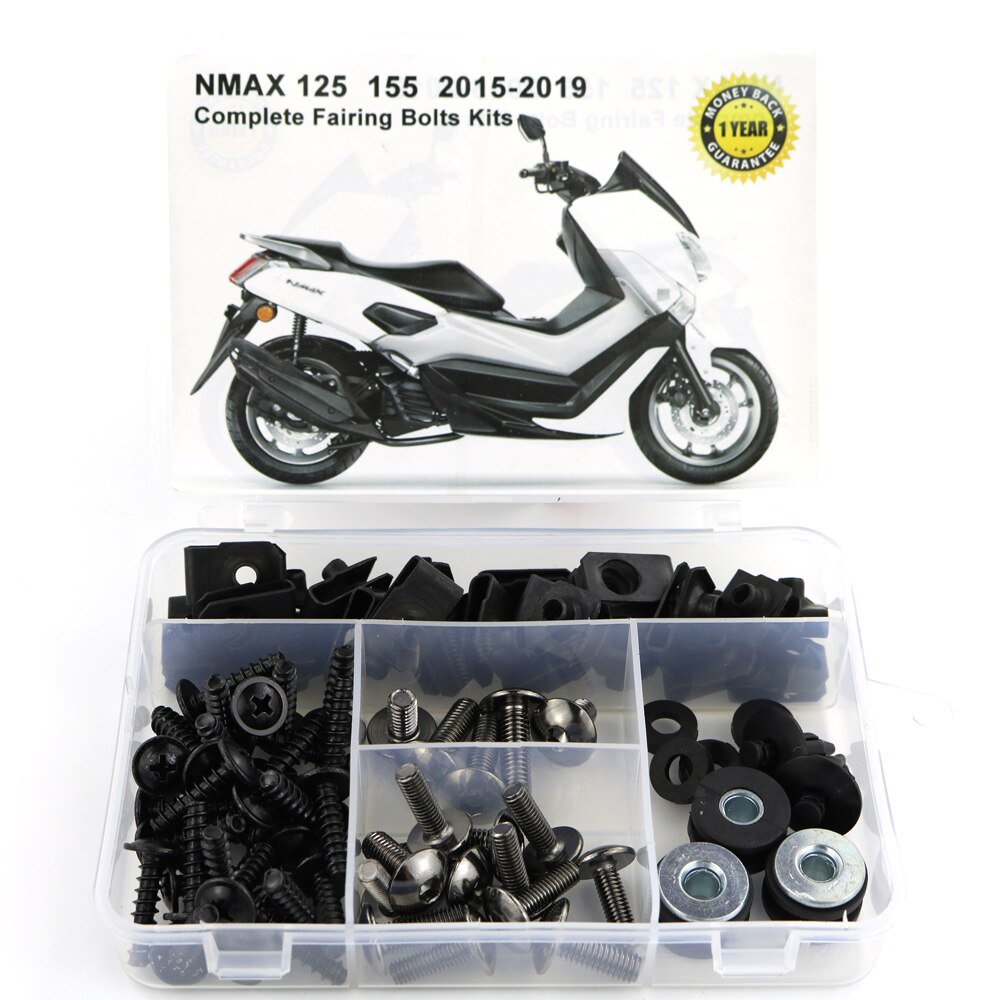 Kit completo de pernos de carenado para motocicleta Yamaha, Kit de tuercas de velocidad de Clip de carenado, para NMAX 125, NMAX155, , , ,: Titanium