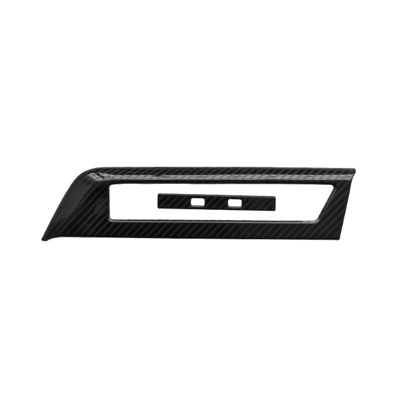 Panel de mechero frontal de acero inoxidable para coche Volkswagen, cubierta embellecedora con marco USB, accesorios de pegatina, para VW Golf 8 MK8 2022: B Carbon Fiber