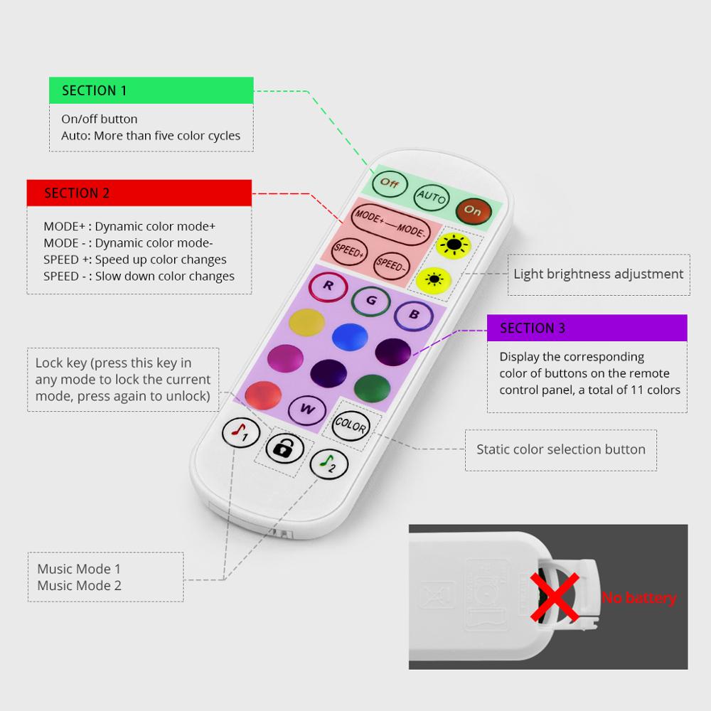 Controlador LED RGB con Bluetooth para el hogar, tira de luces Led con sincronización de música y voz de para dormitorio, regulador de intensidad de lámpara inteligente