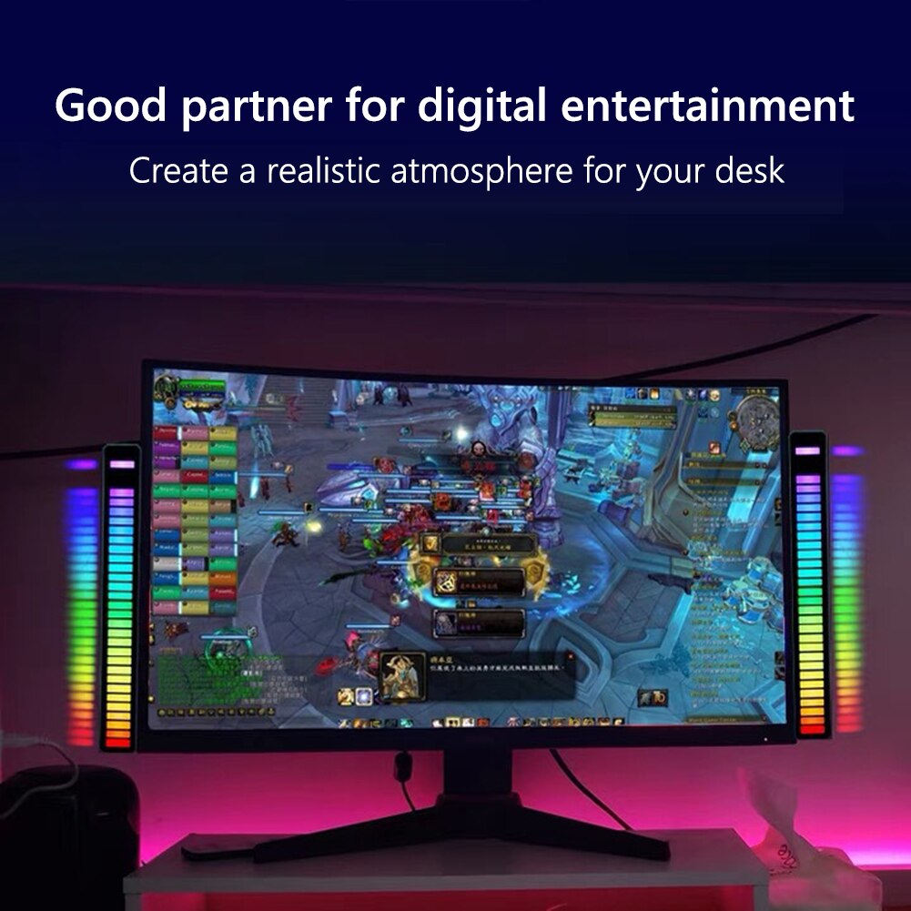 Music rhythm rgb voice-activated pickup rhythm ambient light rgb car ambient lamp bar party decoration