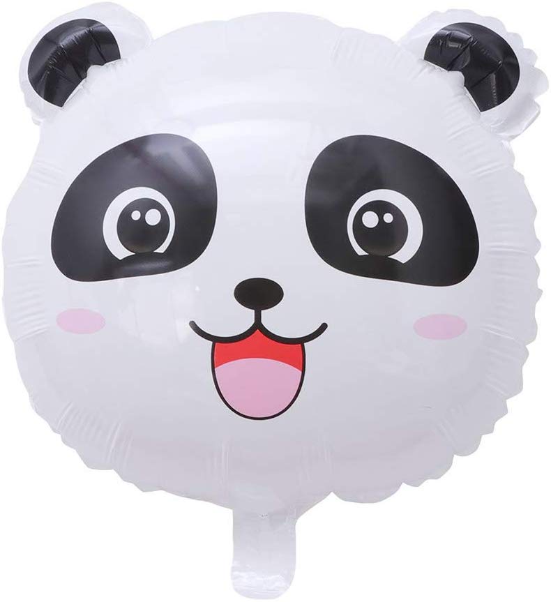 Globo de oso Panda bonito, 10 Uds., globos de aluminio, Panda, globo de la cabeza, ramo para Baby Shower, suministros de de cumpleaños, Panda
