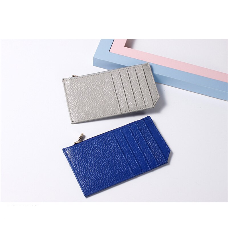 Retro mini kredittkortlomme i skinn for menn og kvinner