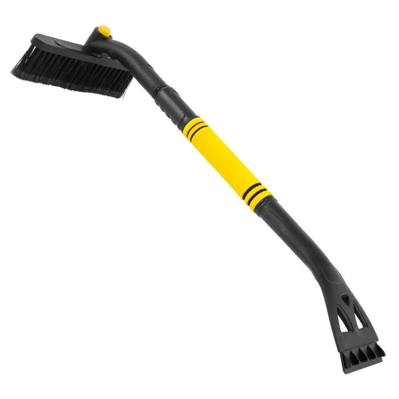 Snow Removal Broom Car Windshield Ice Scraper Glass Snow Brush Extendable Snow Remover Cleaner Tool Broom Washing Accessories: yellow