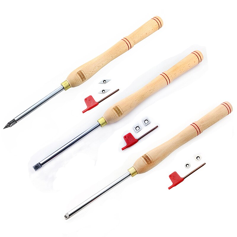 Wood Turning Lathe Tool for Wood Roughing Finishing and Detailing Matched with 2 pcs Carbide Inserts lathe cutter