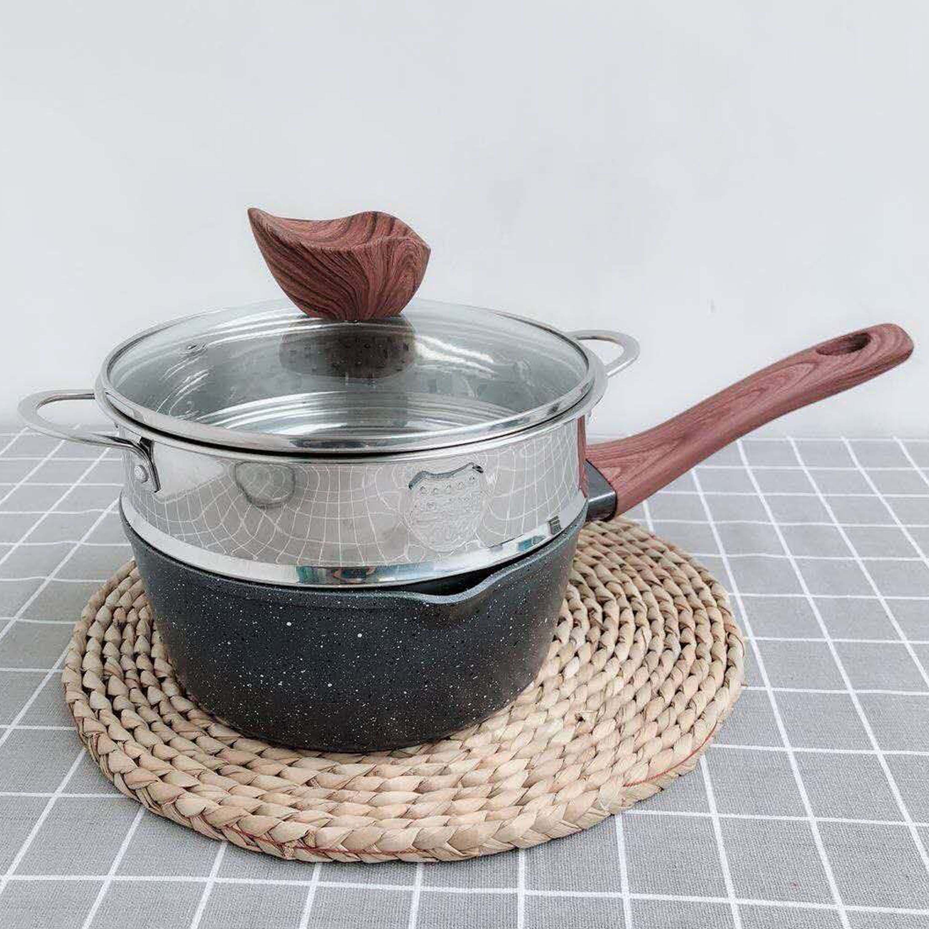 Japansk stil hjælpekogepande lille damper hvede ris rustfrit stål dampskuffe suppekande induktion komfur gas