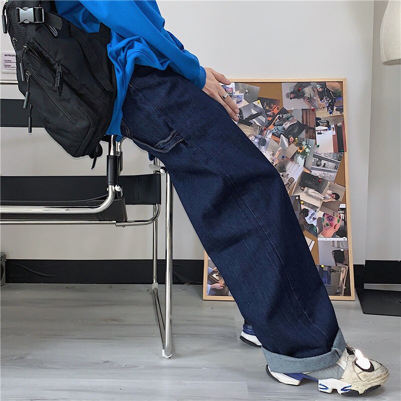DIYAGO Baggy Jeans Mens Straight Wide Leg Casual Teen Vintage