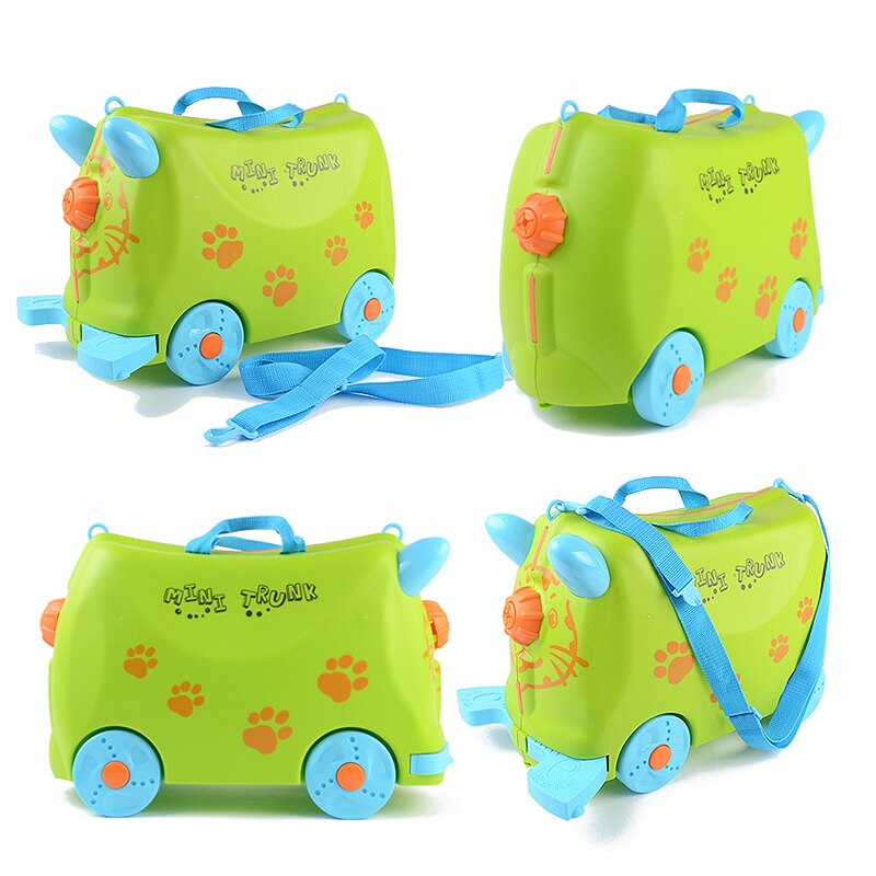 Mode Reisbagage Kinderwagen Multicolor Dier Modellering Koffers Kinderen Hard Case Koffer Wit Groen Kind Opbergdoos