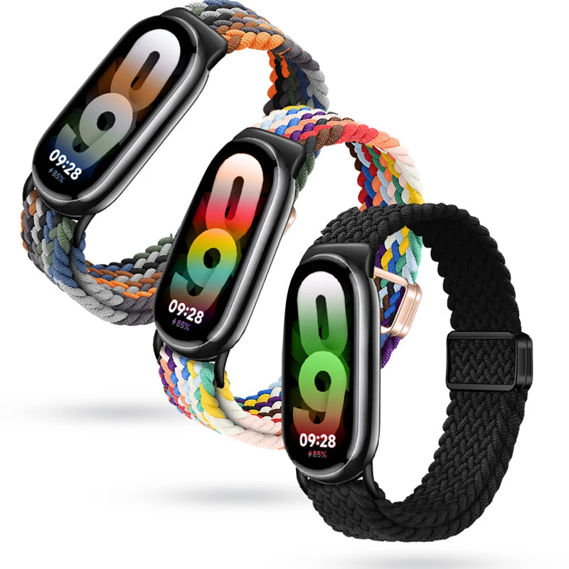Nylon Strap for Xiaomi Mi Band 9/8 Breathable Sports Wristband Accessories for Mi Band 10 9 NFC Replace Watchband