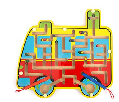 Bacchetta magnetica Wiggles e Vermi Marmi Labirinto Di Legno Labirinto Animale Educativi Per Bambini Genitorialità Gioco di Famiglia Giocattoli: 004Maze