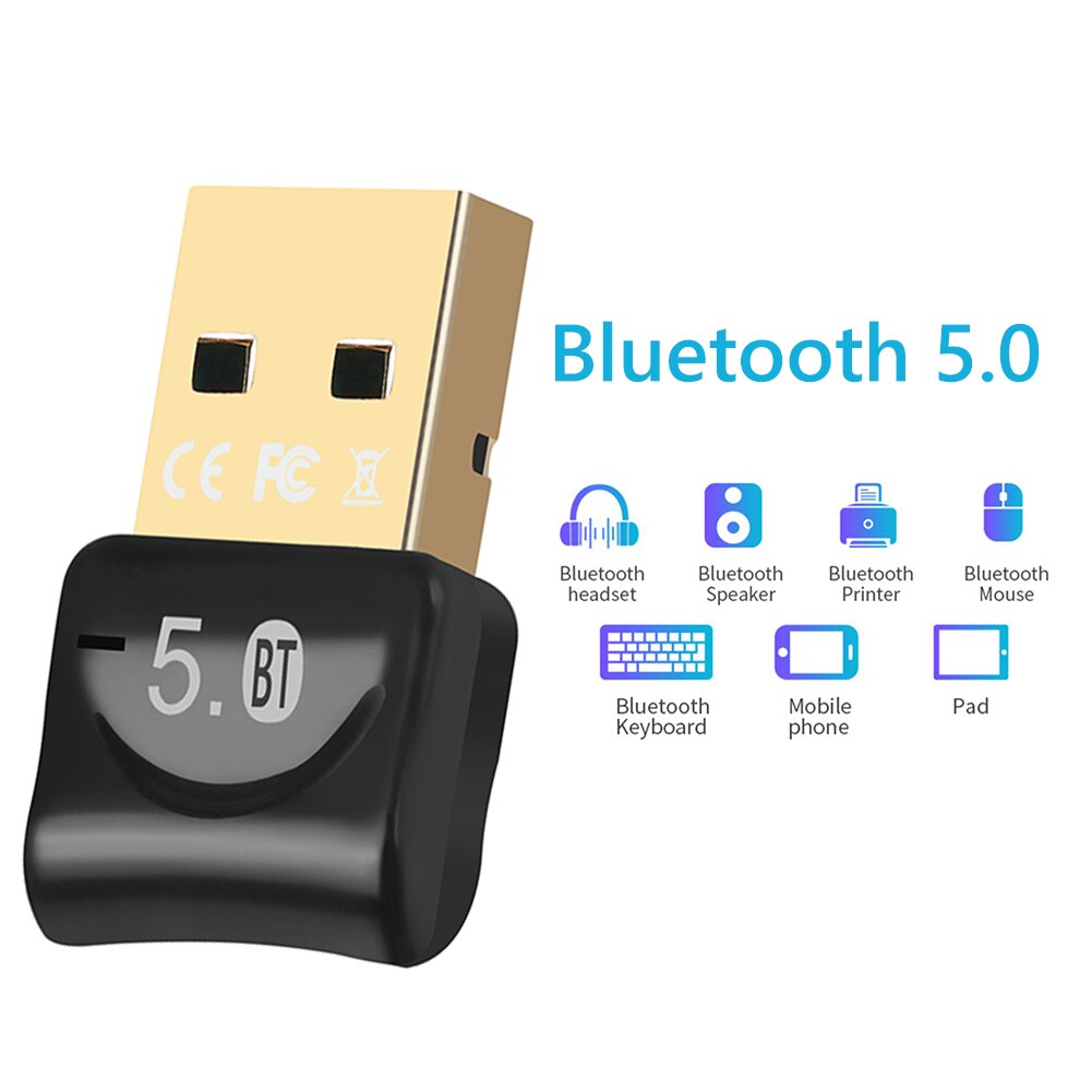 Portable Wireless Network Card Dongle 2.4GHz Bluetooth 5.0 WiFi External Receiver Adapter for Computer PC Laptop Networking Part