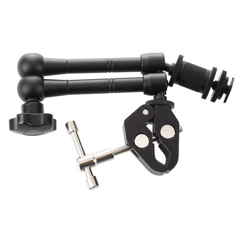 11 &quot;Inch Wrijving Scharnierende Magic Arm + Super Clamp Krab Tang Clip Voor Dslr