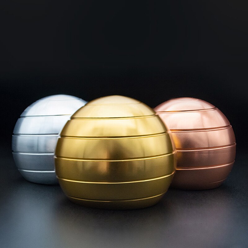 38mm Desktop Decompression Rotating Spherical Gyroscope Office Desk Fidget Toys Optical Illusion Flowing Finger Toys Adult