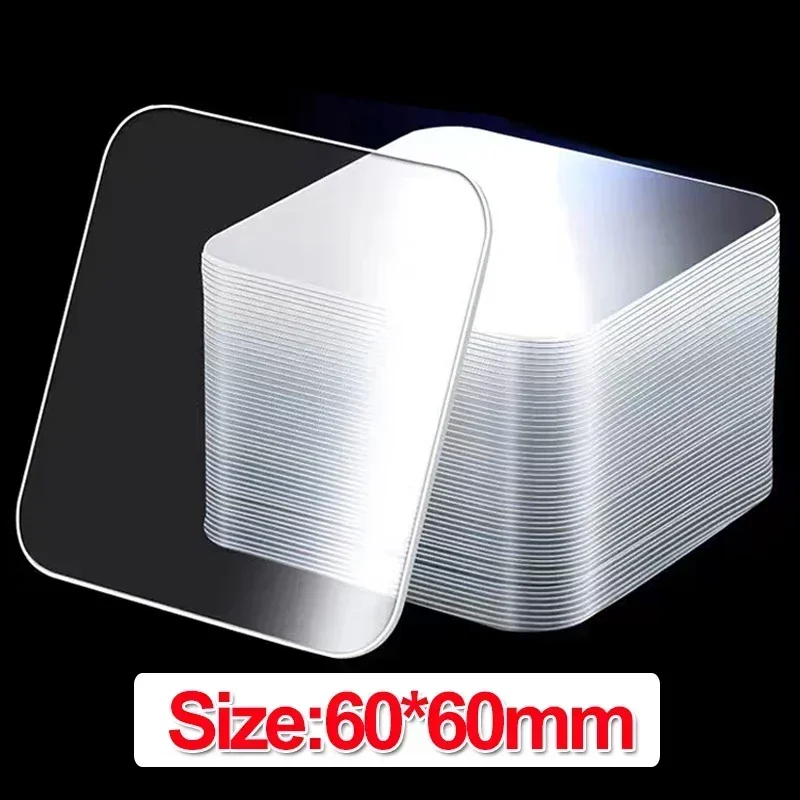 Cinta adhesiva de doble cara súper fuerte, Nano cintas transparentes reutilizables sin costuras, pegatinas de pared fijas impermeables para el hogar, parches: Oro / 20 meses