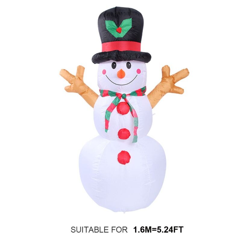 Oppblåsbare dekorative snømann ledet lys perle modell jul snømann 5.24 ft