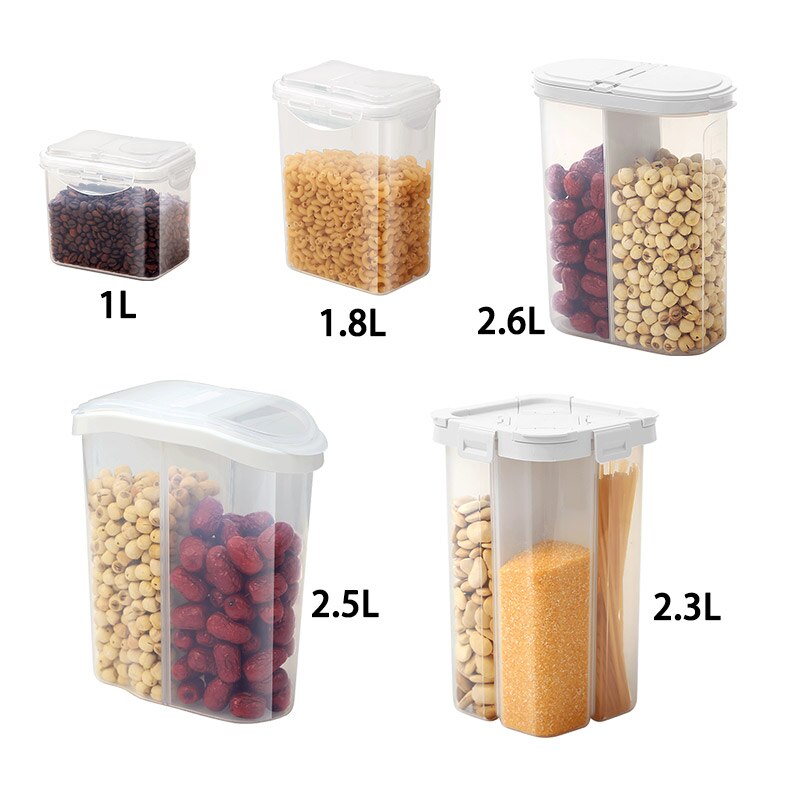 AMINNO Cereal Storage Container Plastic Cereal Dispenser Kitchen Dry Food Storage Container Oat Dispenser BPA-Free Box