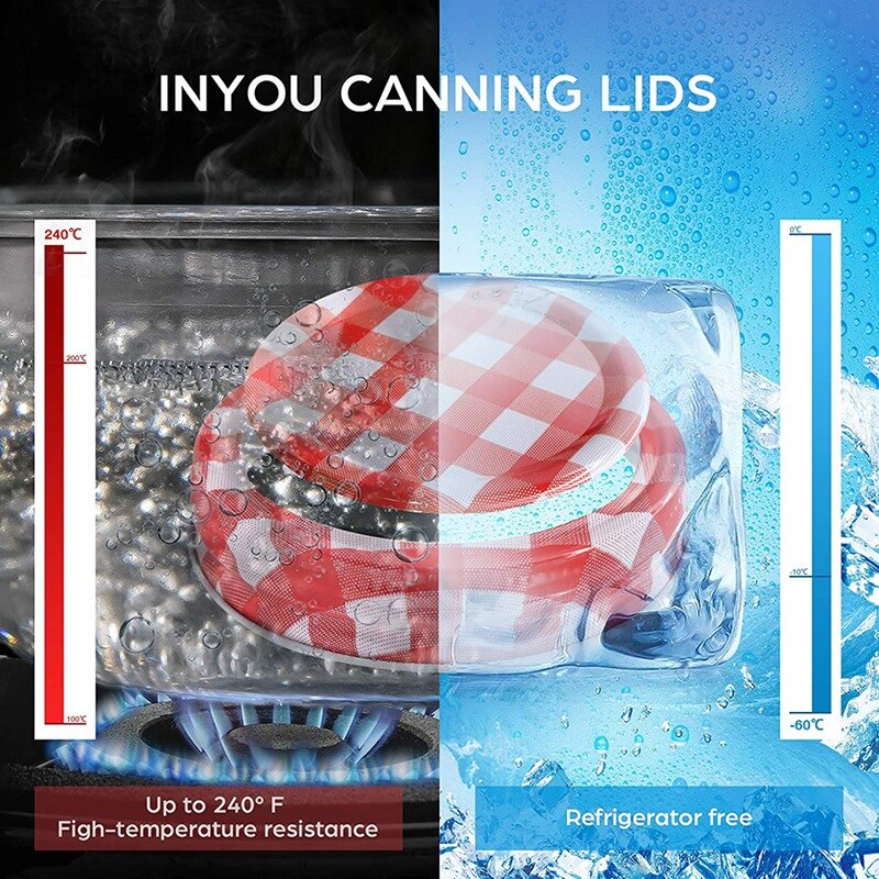 Inblikken Deksels En Ringen, 24 Sets Regelmatige Mond Inblikken Deksels Luchtdicht Lekvrij Mason Jar Caps Mason Pot Deksels