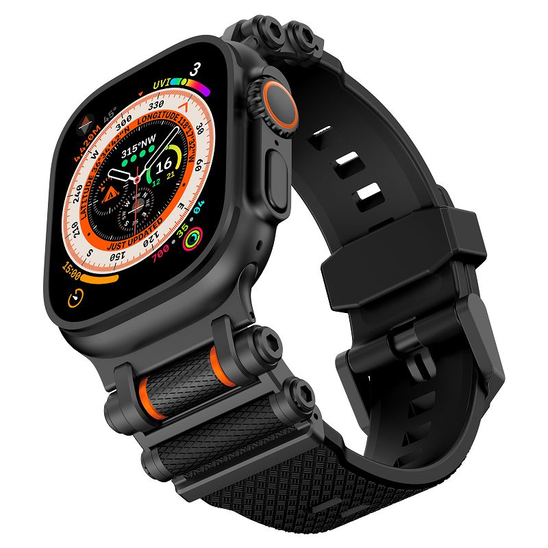 Urrem til apple watch ultra 2 remme 49 46 45 44 42mm holdbart metalstikrem til iwatch  s10 9 8 7 tpu sportarmbånd: Xxl / Rosa lyserød