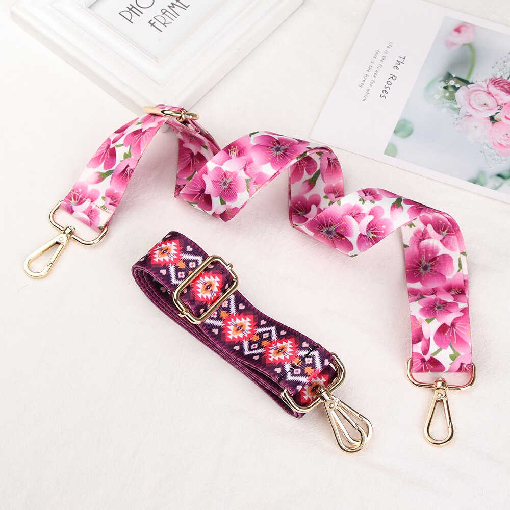 1Pcs Schulter Tasche Riemen Nylon Farbige Regenbogen Einstellbare Schulter Aufhänger Handtasche Straps Dekorative Zubehör Frauen