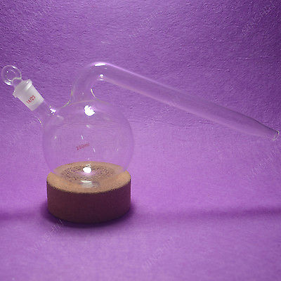 Retort 250ml, glaskolbe, laboratorieglas, lab pasteur kolbe