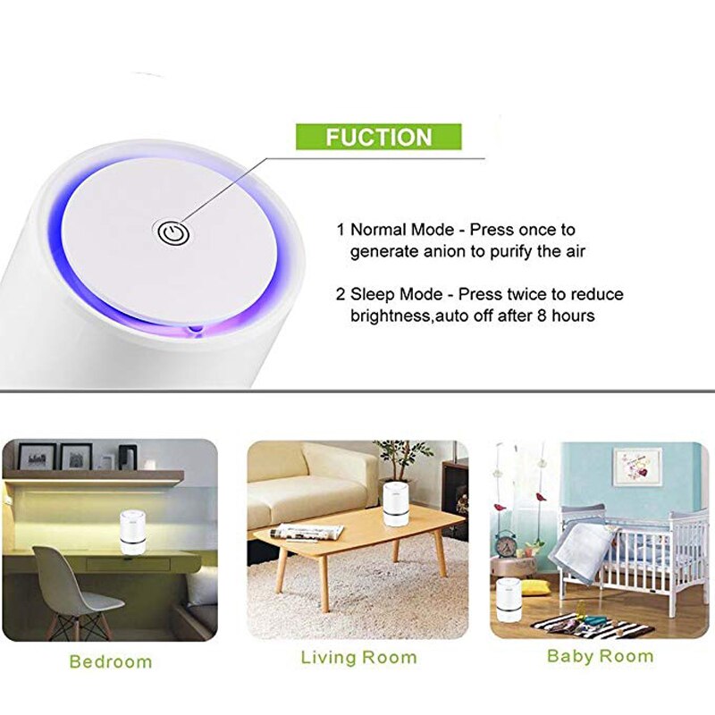 Purificateur d'air MELEDEN pour la maison avec filtres purificateurs d'air à faible bruit de améliorée