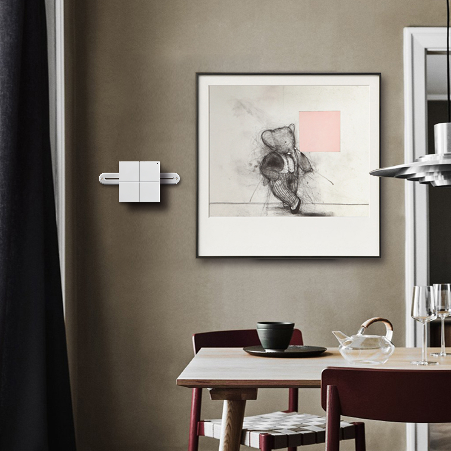 Soporte de montaje en pared multifuncional STANSTAR, artefacto de almacenamiento colgante del enrutador, fácil de usar y mantener tu casa limpia (2 paquetes)
