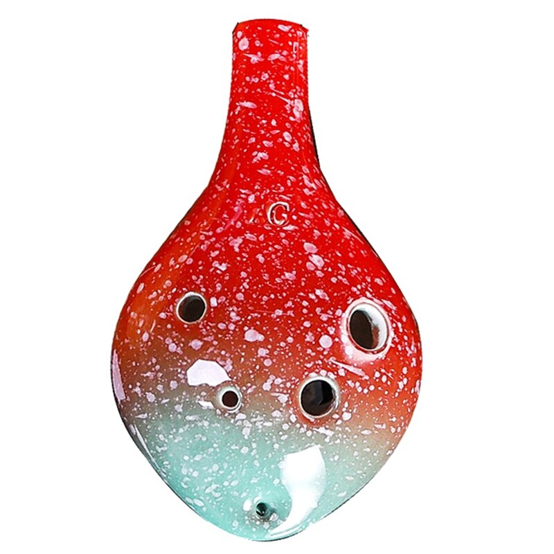 Naait-6 Hole Ocarina Keramische Ocarina Wijnfles Stijl Starry Ocarina- Alto C: Default Title