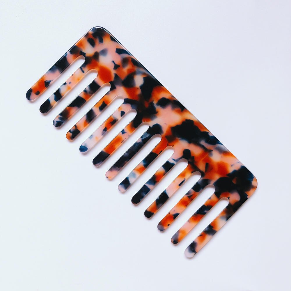 Japan Acetaat Grove Haar Kam Schildpad Stijl Natuurlijke Detangling Kam Voor Krullend Haar-Geen Statische Kam Voor Vrouwen meisjes: I