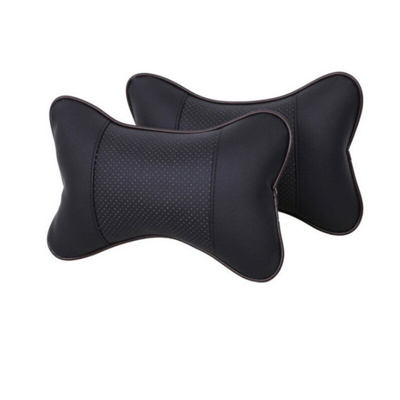 2PC asiento de coche cojín reposacabezas para Cabeza y Cuello reposacabezas almohada para Volvo S40 S60 S80 S90 V40 V60 V70 V90 XC60 XC70 XC90: Negro