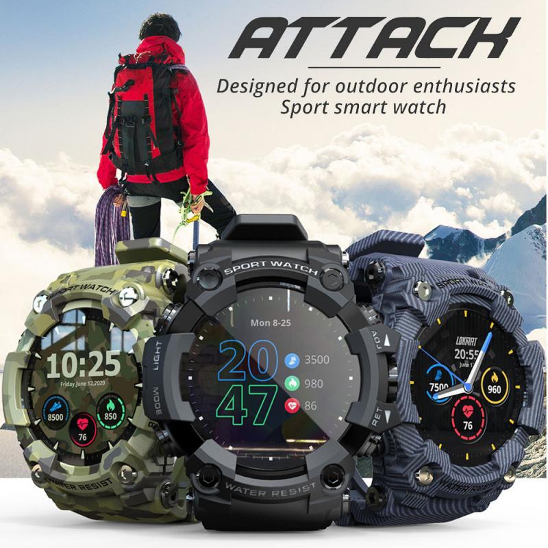 ATTACK Smart Watch uomo Full Touch Fitness Tracker cardiofrequenzimetro sport impermeabili Smart Watch uomo per Android IOS