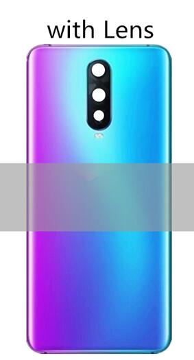 Glass Battery Back Rear Cover Door Housing For OPPO R17 Pro Battery Cover repair For OPPO R 17 pro back battery Housing: Gradient with lens