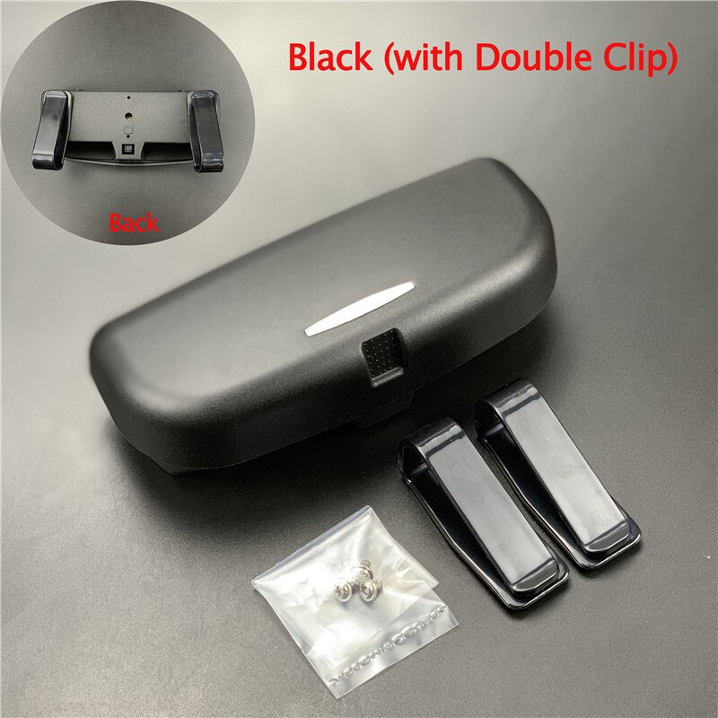 Accesorios para coche parasol funda para Citroen DS-series C-Quatre C-Triomphe Picasso C1 C2 c3 C4 C4L C5 Xsara Cactus Elysee: Double Clip Black