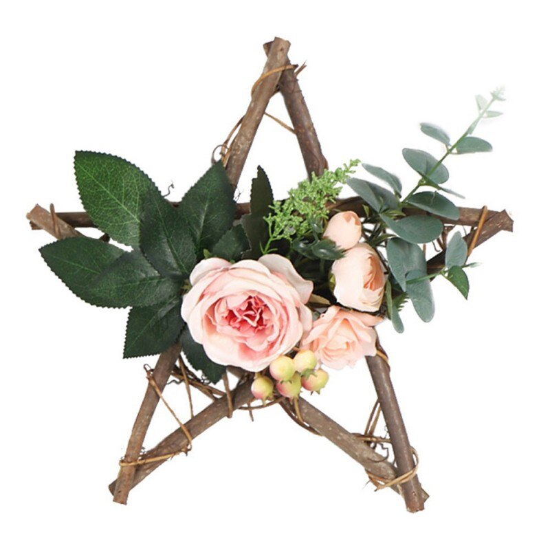 Artificial Five-pointed Star Flower Indoor Outdoor Garland Simulation Rose Easter Bouquet Mother's Day Home Decoration: Tyep B