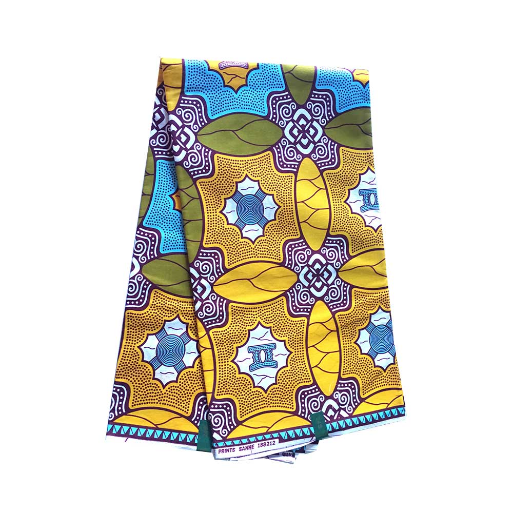 Afrikanische Wachs Stoff Wahre Echt Wachs 100% Baumwolle Block Drucken ankara Nigerian Wachs Stoffe für Kleid Pange 11,11 Preis: NNW-0019