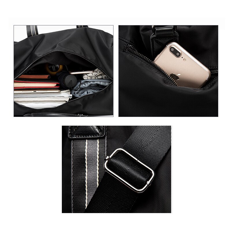 Brand Men&#39;s Black handbag Travel Bag Waterproof Large Capacity Duffle Bag Luggage Bag Casual Sports and Fitness Handbag