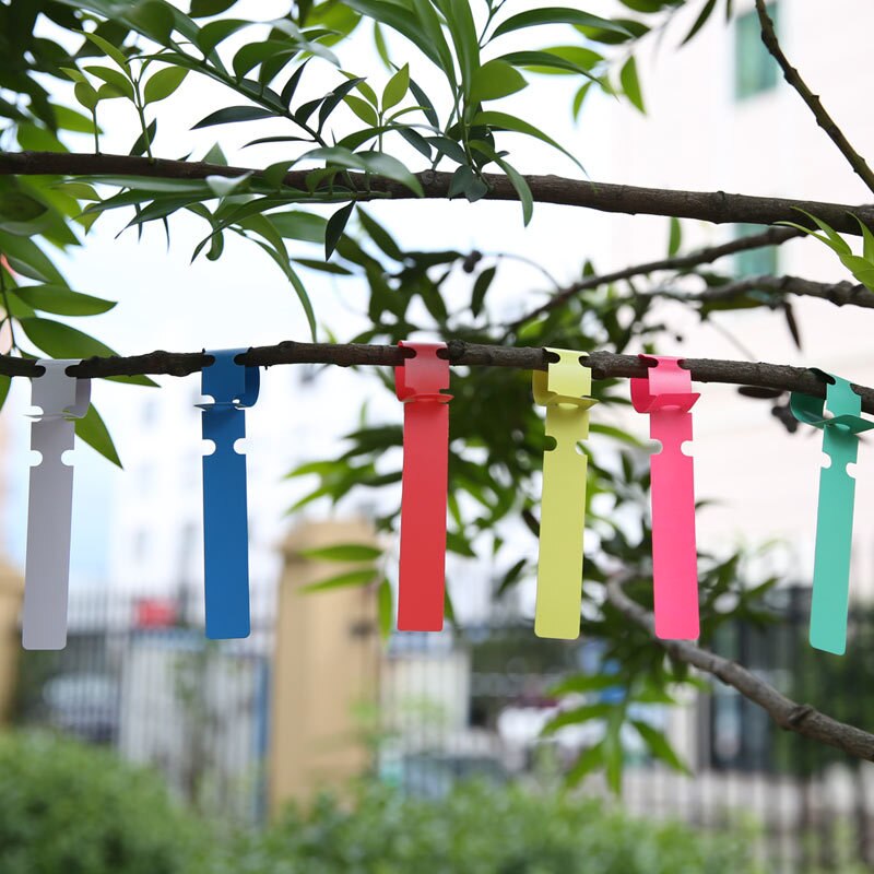 100pcs Durable Plant Hanging Tags plastic garden labels for Sapling Trees Nursery Classification Signs prompt card Planting tool