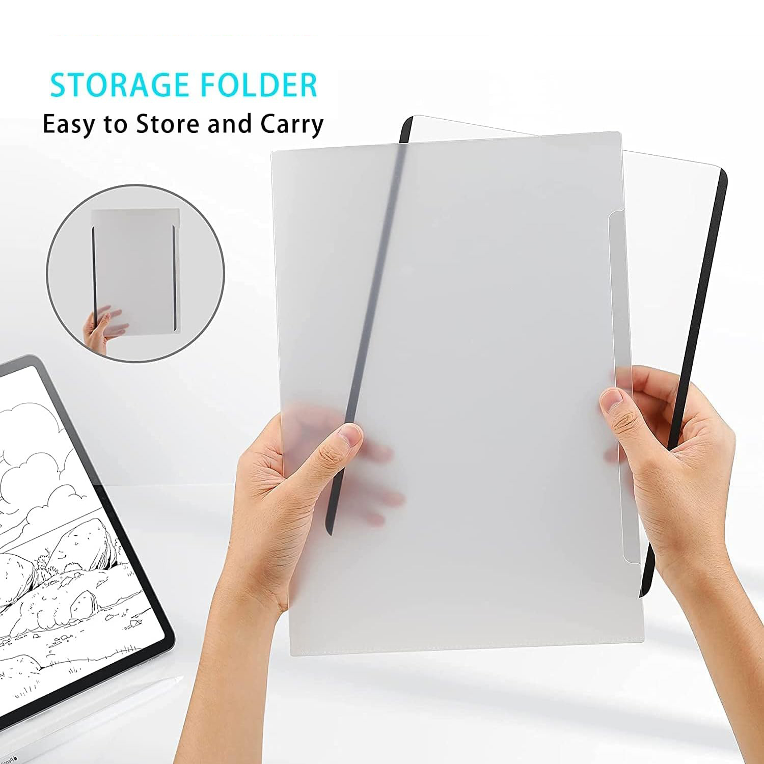 Protector de pantalla magnético reutilizable con sensación de papel para iPad 7/8 9th 10th Pro 11 Mini Air 1 2 3 4 5 6 2024 película de escritura esmerilada mate