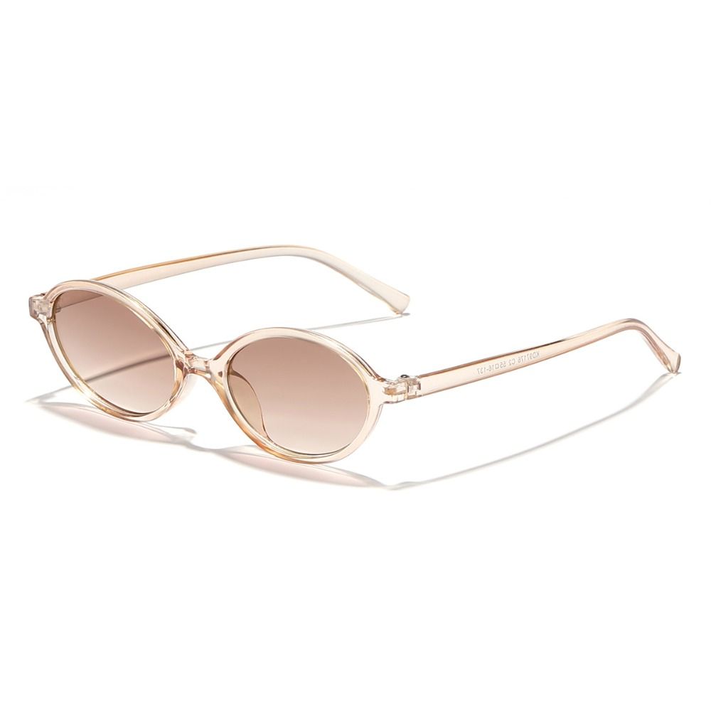Gafas de sol redondas pequeñas con montura pequeña para hombre y mujer, lentes de viaje con protección UV400, ovaladas de plástico, nuevas: Rosa