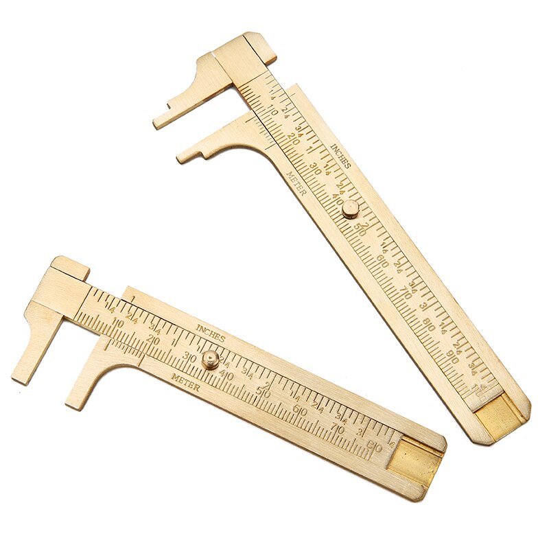 1pcs Copper Double Scale Vernier Calipers Jewelry Sizer Measuring Rulers Measure For Diy Bracelet Necklace Jewelry Making Tools