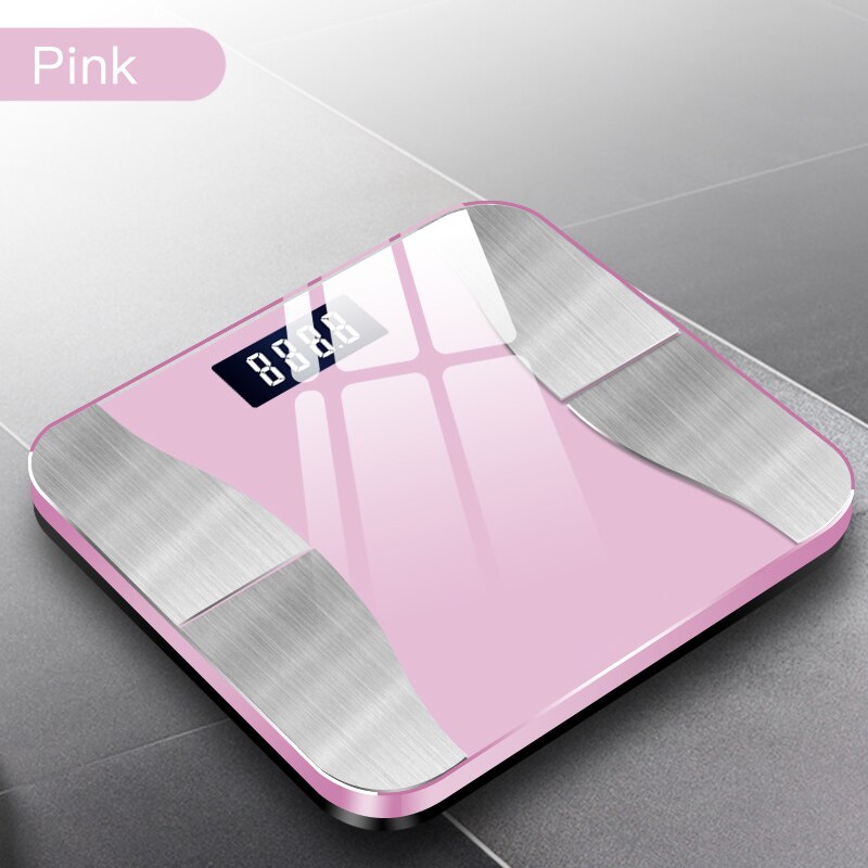 XiaoGui Intelligent Fat Scale Bluetooth Scale Intelligent Balance Fat Body Family Garden Weight and Water Content Testing: pink