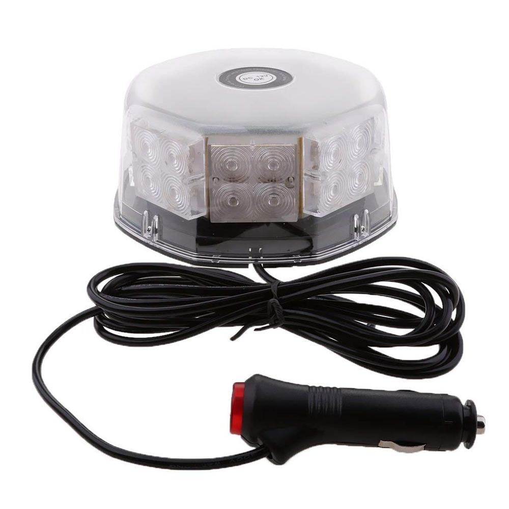 32 led runda 12v bilar lastbil nödblinkande ljus polis led varningslampa blixtljus fyr fordonstak säkerhetssignal belysning