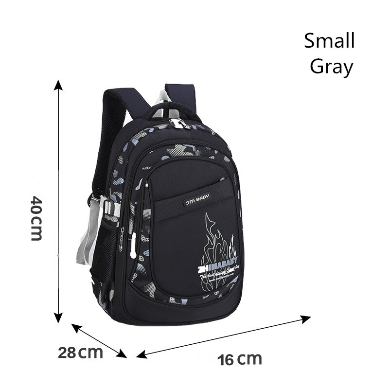 2019 nuovi bambini sacchetti di scuola per adolescenti ragazzi delle ragazze grande capacità di scuola zaino impermeabile satchel bambini del sacchetto di libro Ortopedico: Small Gray