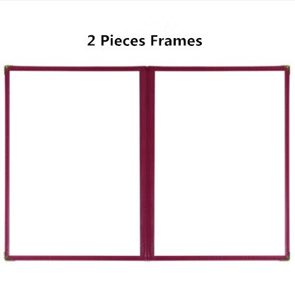 A4 Menu Cover Books 8.5&quot;x11&quot; Single Page 2 View Restaurant Cafe Recipe Menu Holder Covers Frames: 2 Frames Red