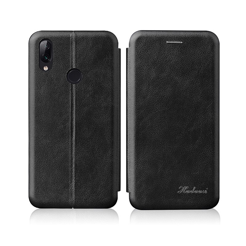 Magnetische Plain Flip Case Voor Oneplus 7 Pro 7 T Pro Lederen Card Holster Stand Book Cover: for Oneplus 7t Pro / Black